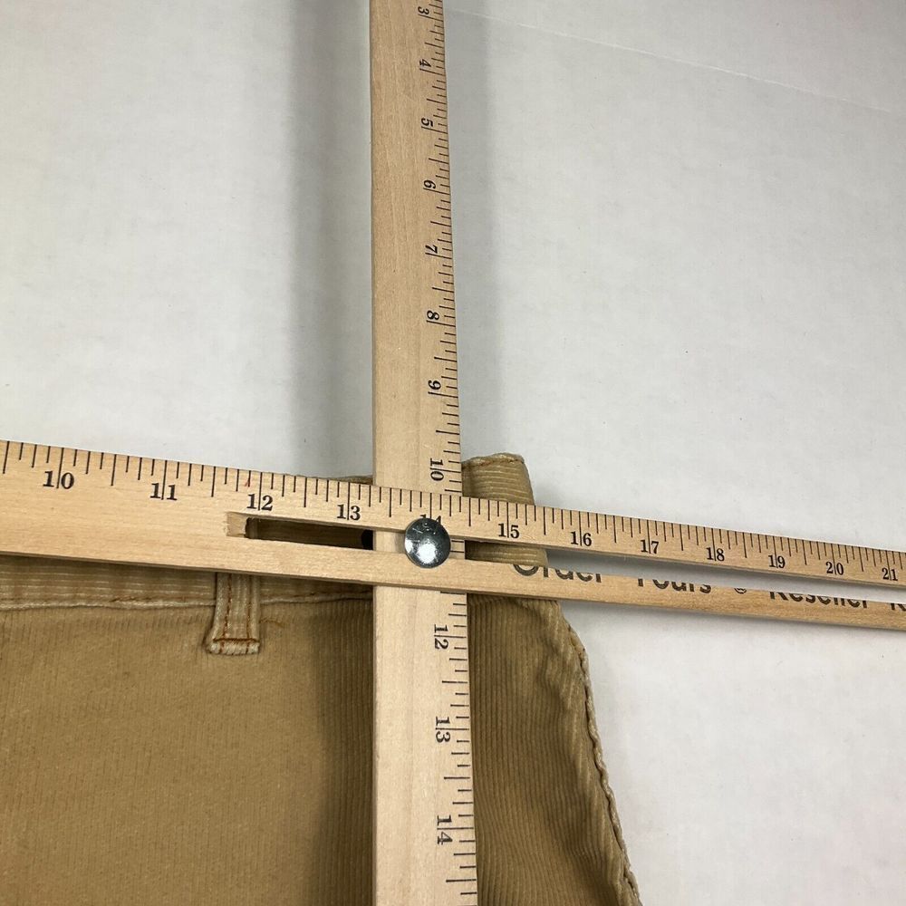 GAP Corduroy Mini Pencil Skirt Tan 90s Y2K Stretch Utility Casual Comfort Size 8 - Picture 7 of 9